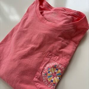 Lauren James Women's Pink Melting For You Ice Cream Summer Preppy Tee Large